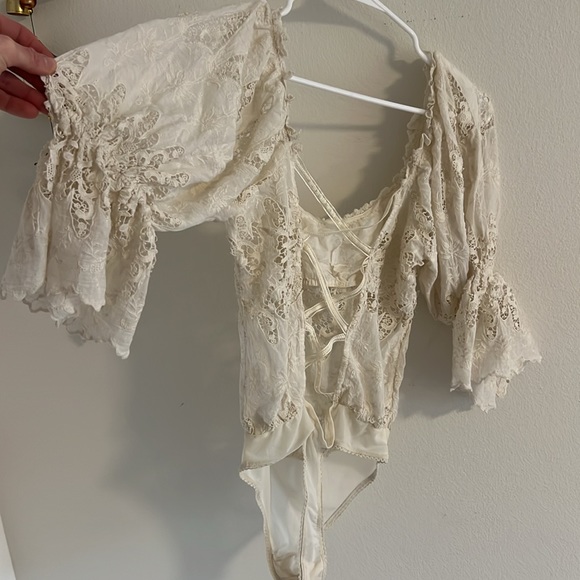 Free People Tops - Free people thong boho chic bodysuit